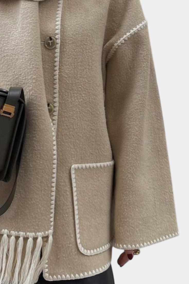 Solene | Scarf-Collar Wrap Coat