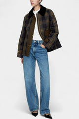 Lydia | Checkered Country Jacket with Contrast Collar
