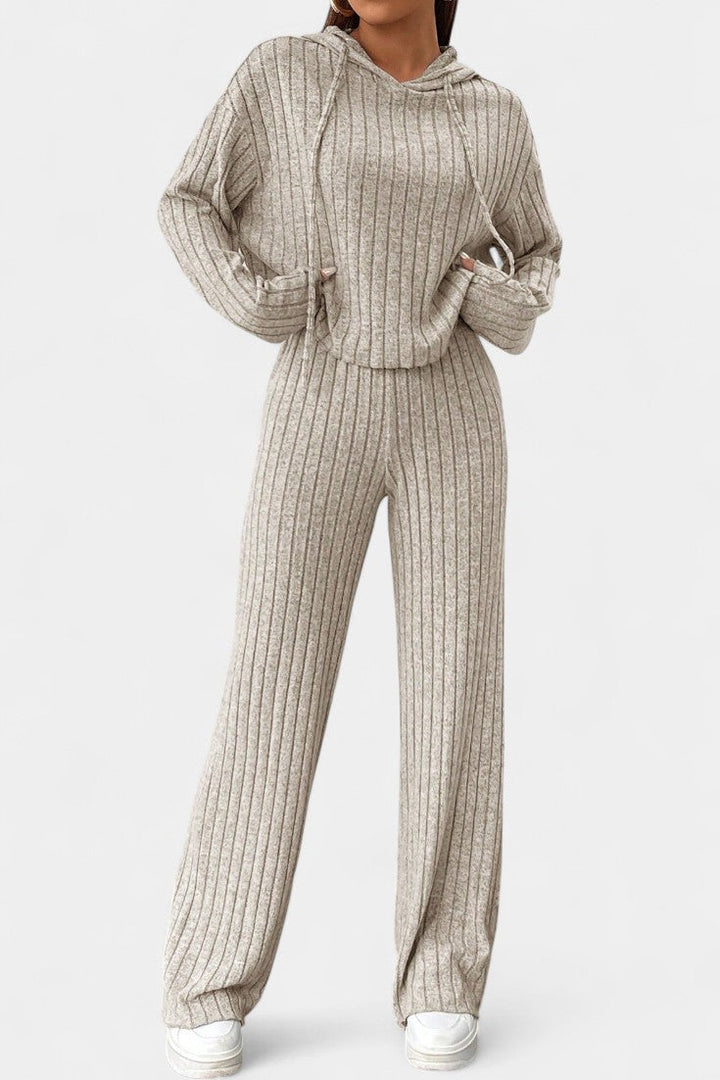 Sabetha | Ribbed Hooded Two-Piece Set