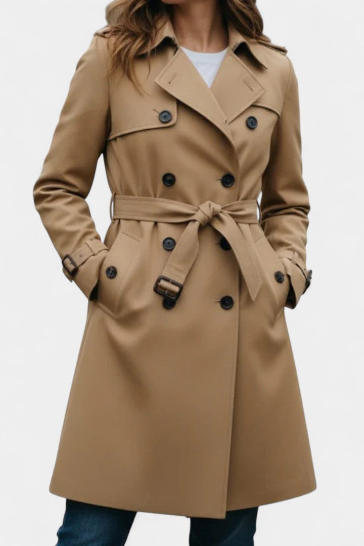 Lenora | Belted Double-Breasted Trench Coat
