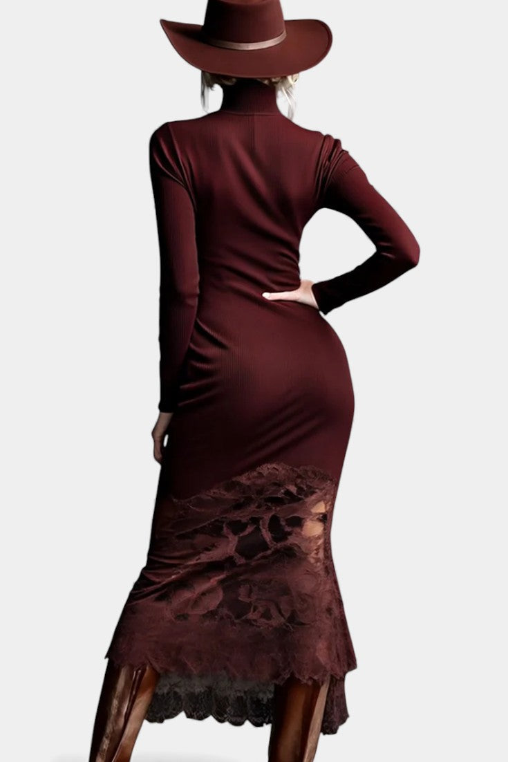 Evangeline | Elegant Ribbed Maxi Dress