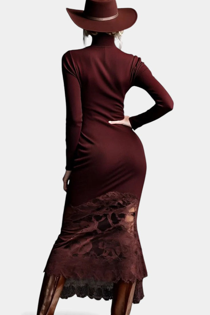 Evangeline | Elegant Ribbed Maxi Dress