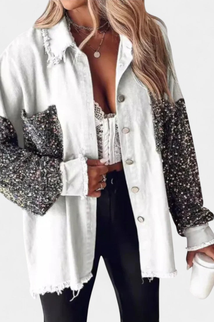 Brielle | Oversized Frayed-Hem Jacket