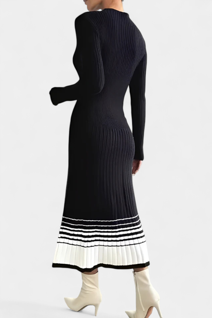Giselle | Elegant Ribbed Midi Dress