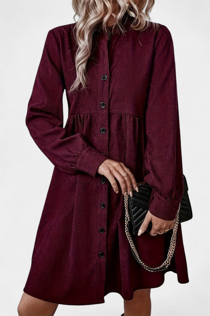 Esme | Belted Button-Front Midi Dress