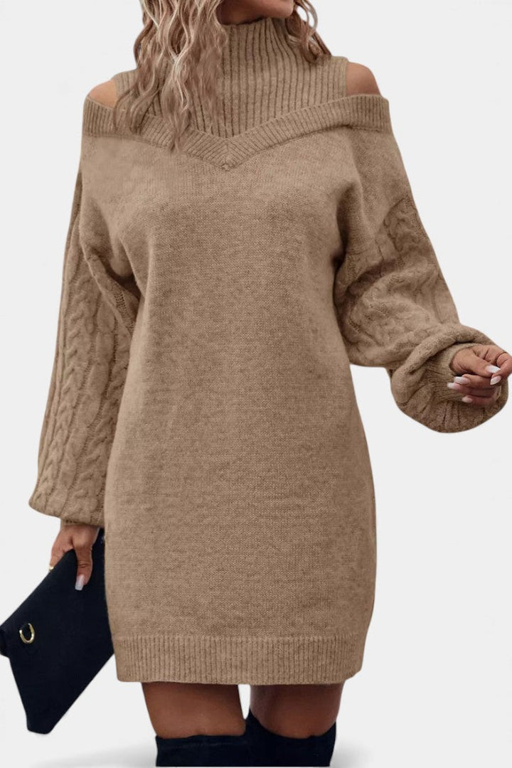 Aubrey | Cold-Shoulder Sweater Dress