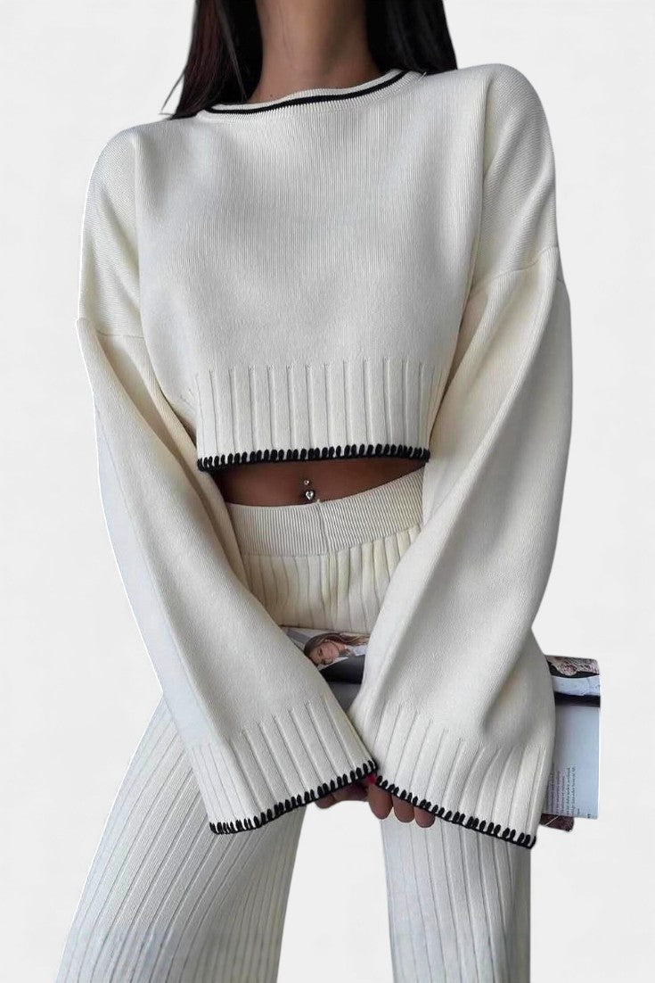 Cecile | Ribbed Lounge Two-Piece Set