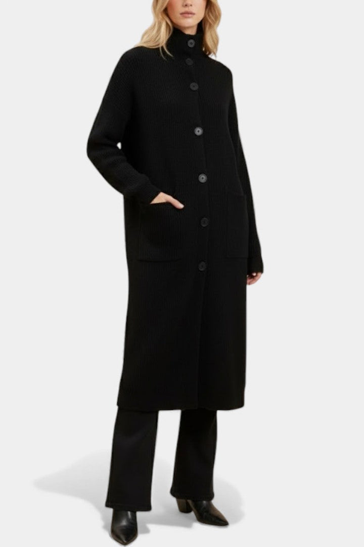 Olivia | Long Turtleneck Knit Coat