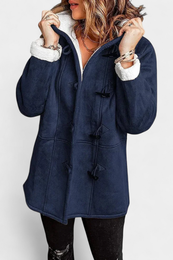 Delphinia | Cozy Hooded Toggle Coat