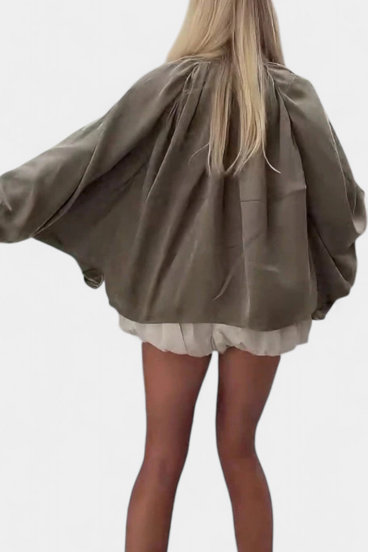 Marigold | Softly Draped Puff-Sleeve Blouse