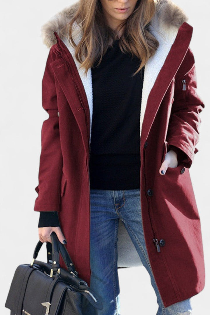 Nora | Cozy Mid-Length Hooded Parka