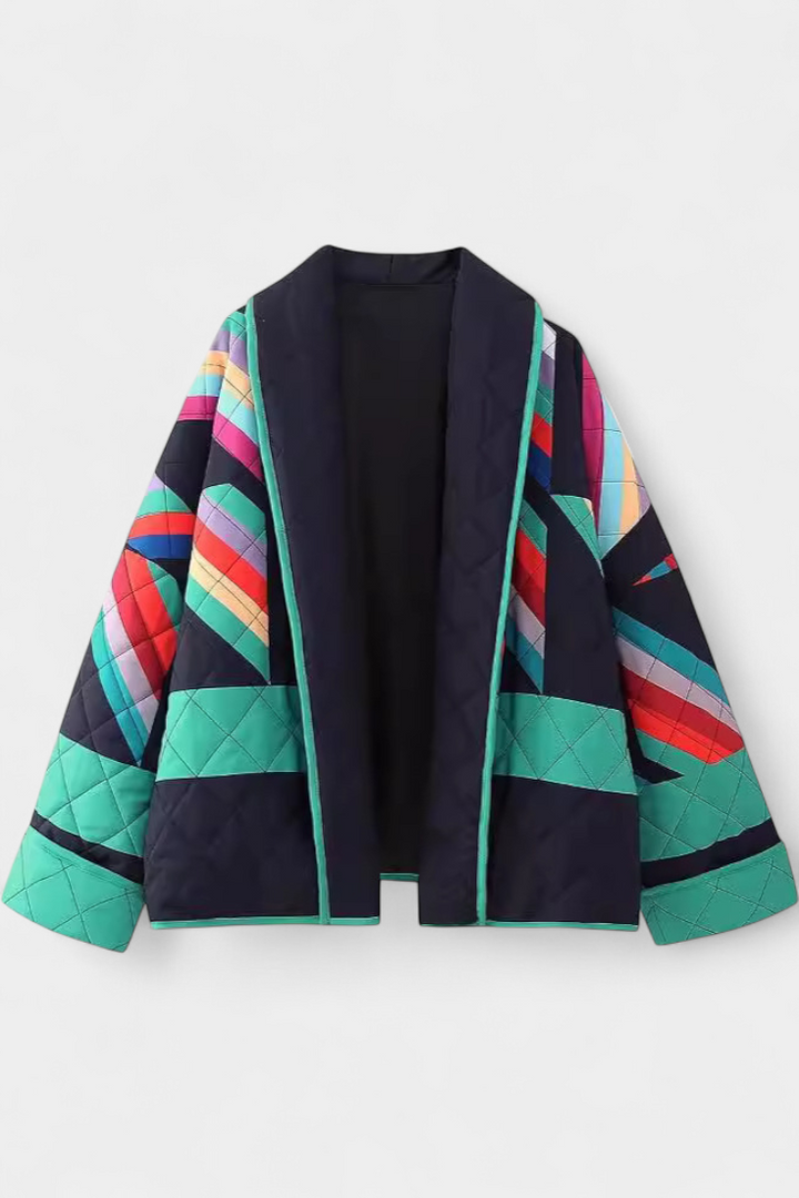 Roselle | Quilted Open-Front Jacket