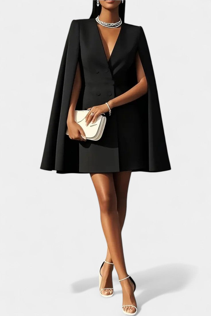 Anastasia | Double-Breasted Cape Blazer