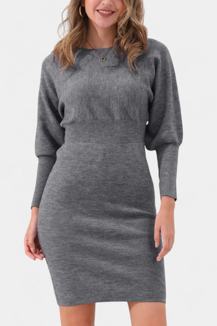 Lucienne | Fitted Long-Sleeve Midi Dress