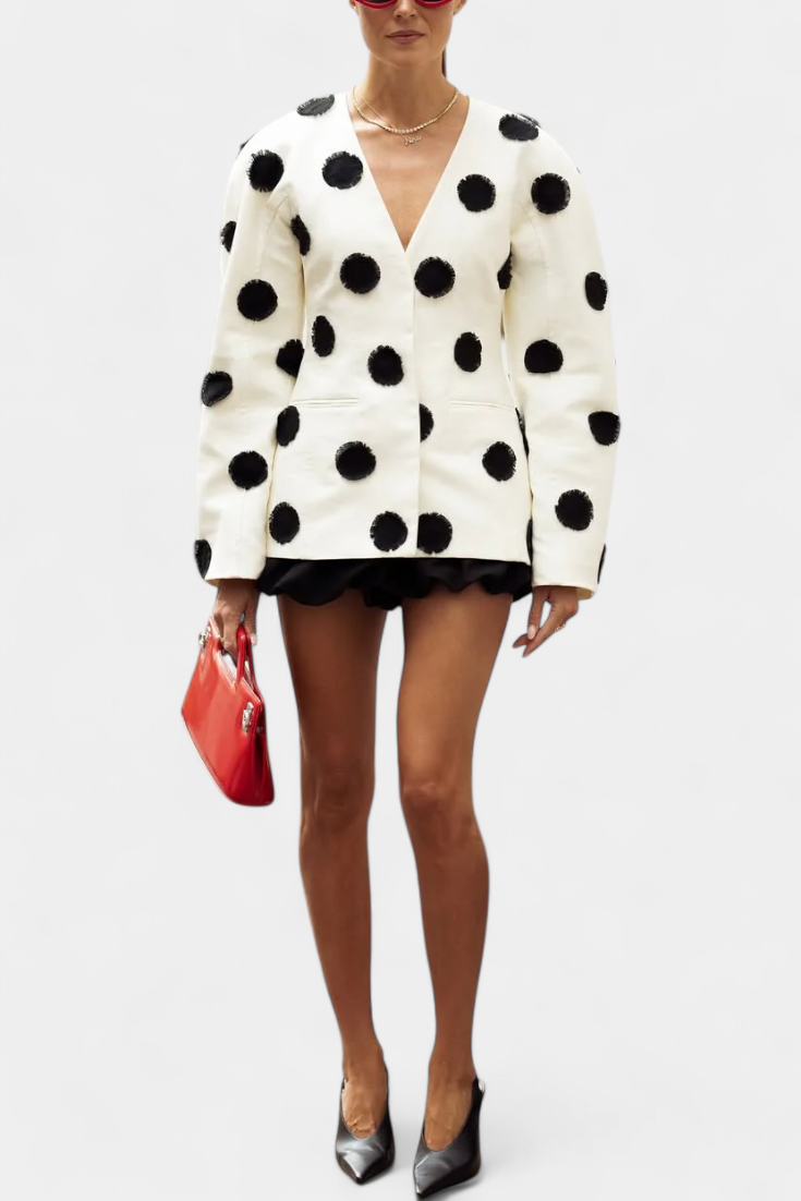 Lorna | Tailored Polka Dot Blazer