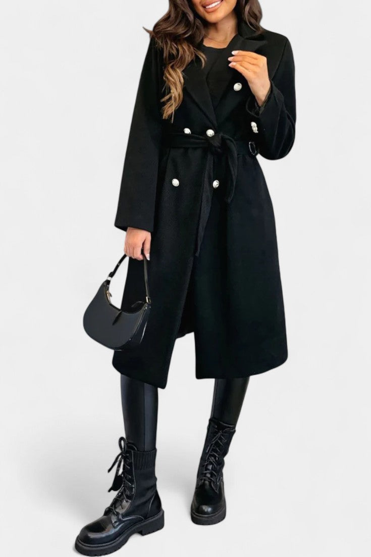 Julia | Belted Double-Breasted Coat