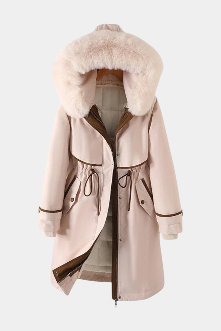 Yolande | Long Belted Hooded Parka