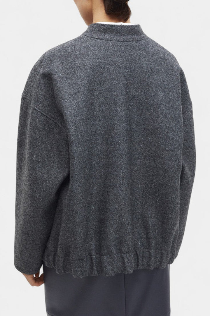 Adele | Soft Textured Bomber Jacket