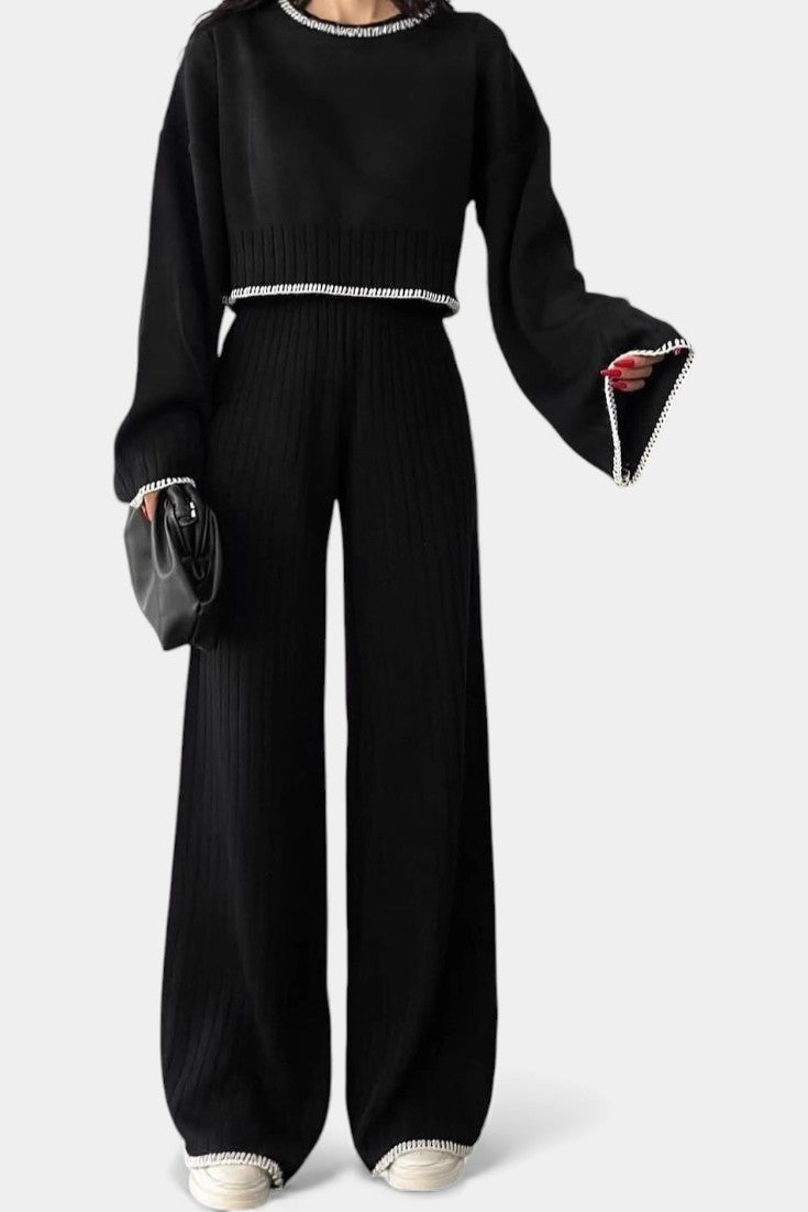 Cecile | Ribbed Lounge Two-Piece Set