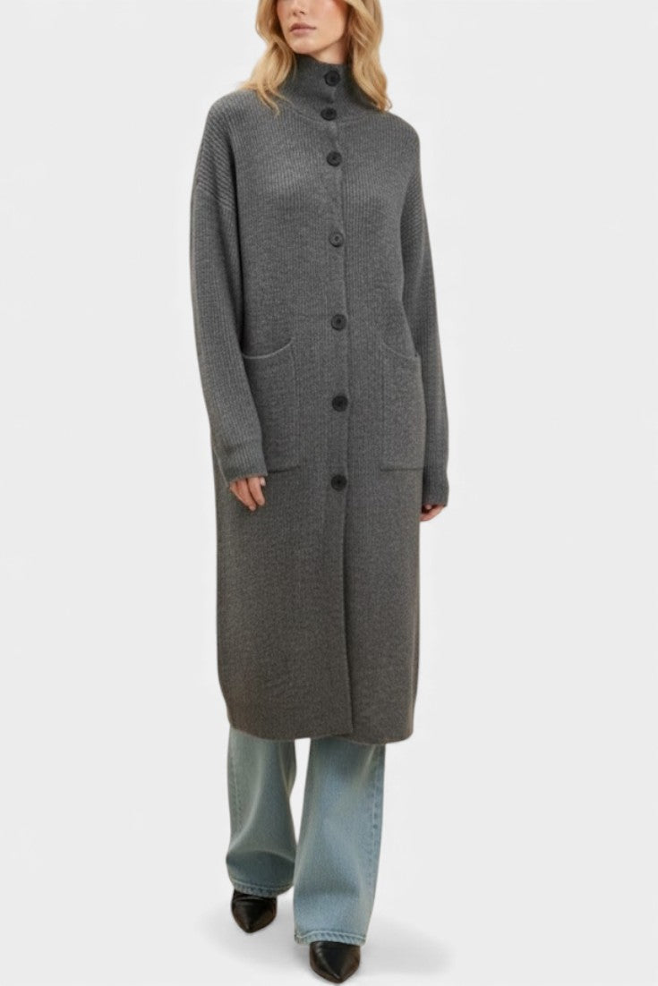 Olivia | Long Turtleneck Knit Coat