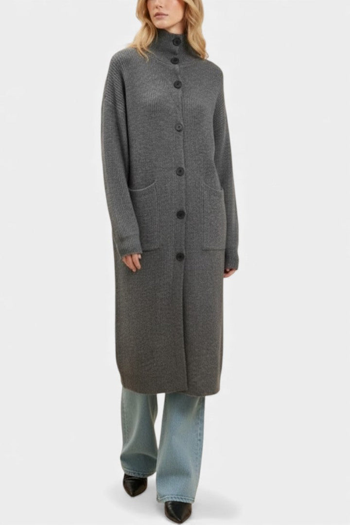 Olivia | Long Turtleneck Knit Coat