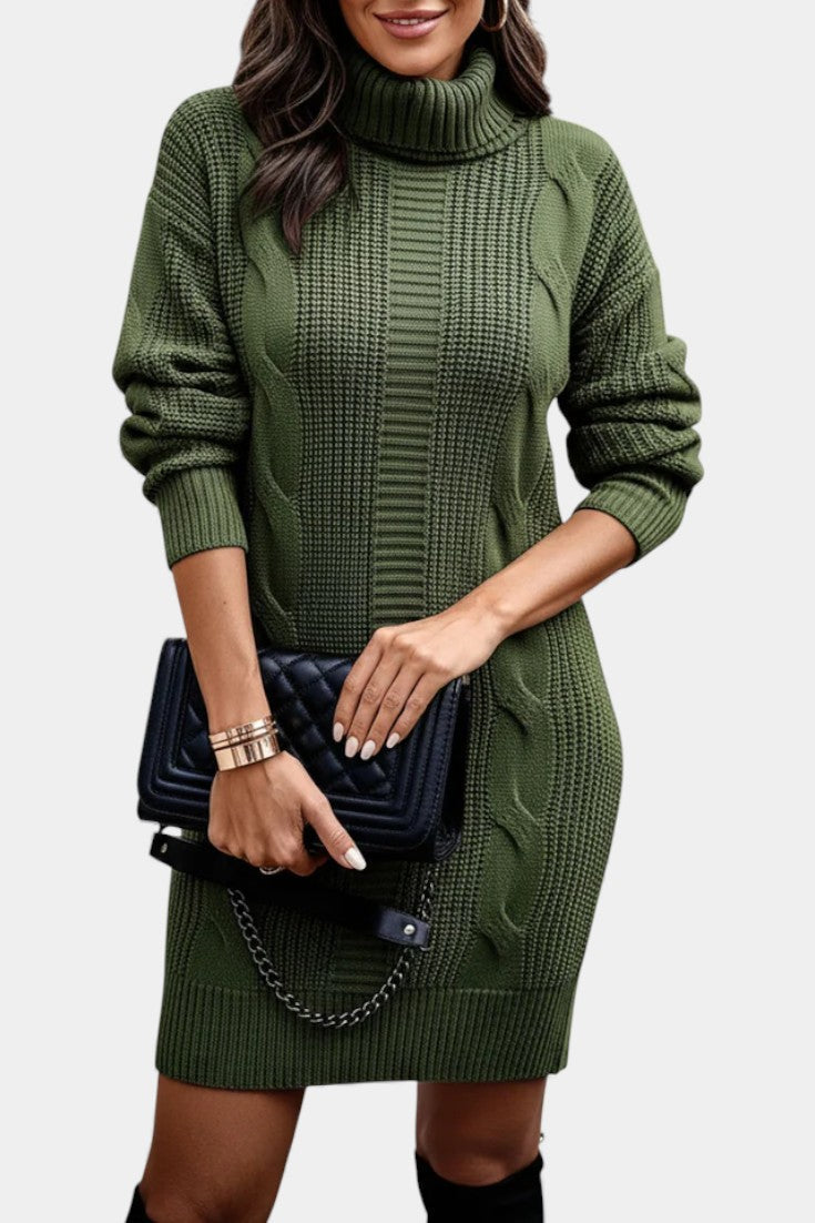 Sabella | Cozy Roll Neck Sweater Dress