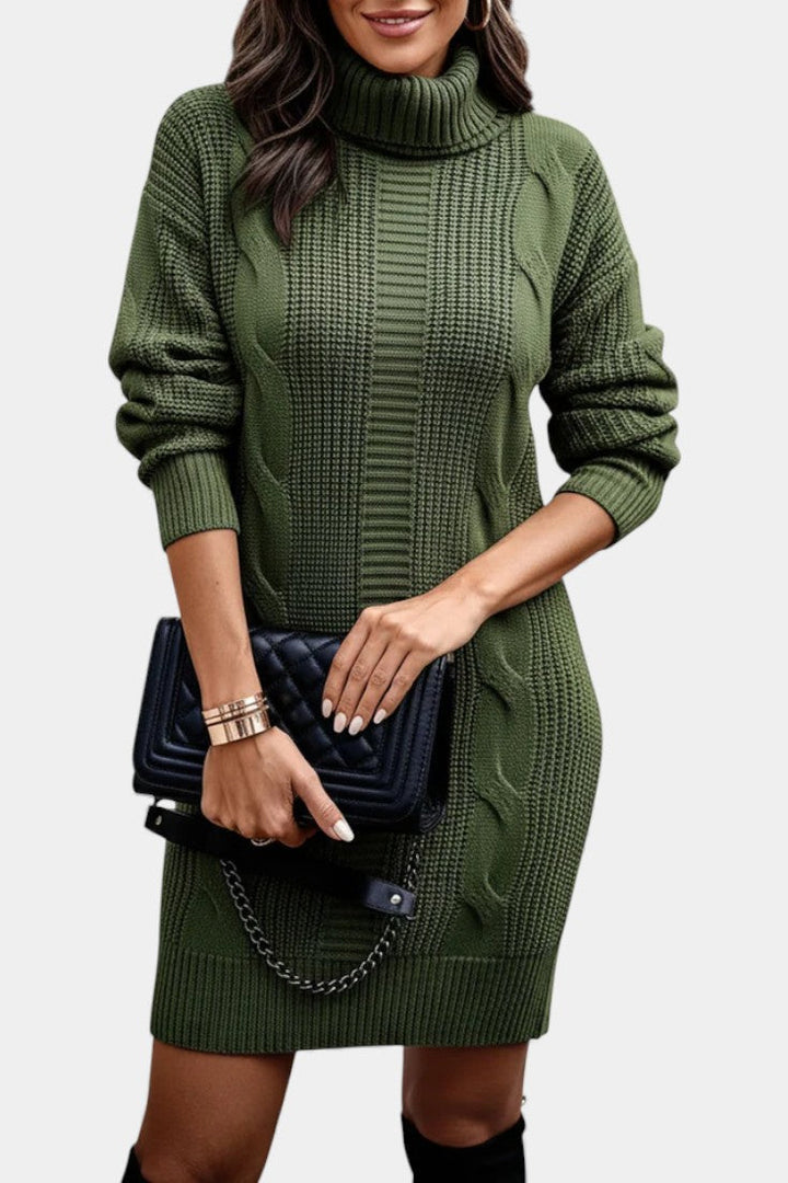 Sabella | Cozy Roll Neck Sweater Dress