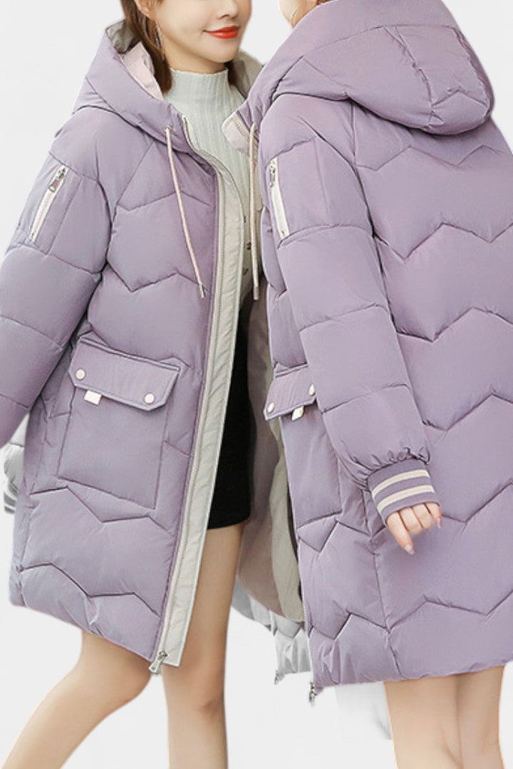 Lucille | Hooded Quilted Longline Coat