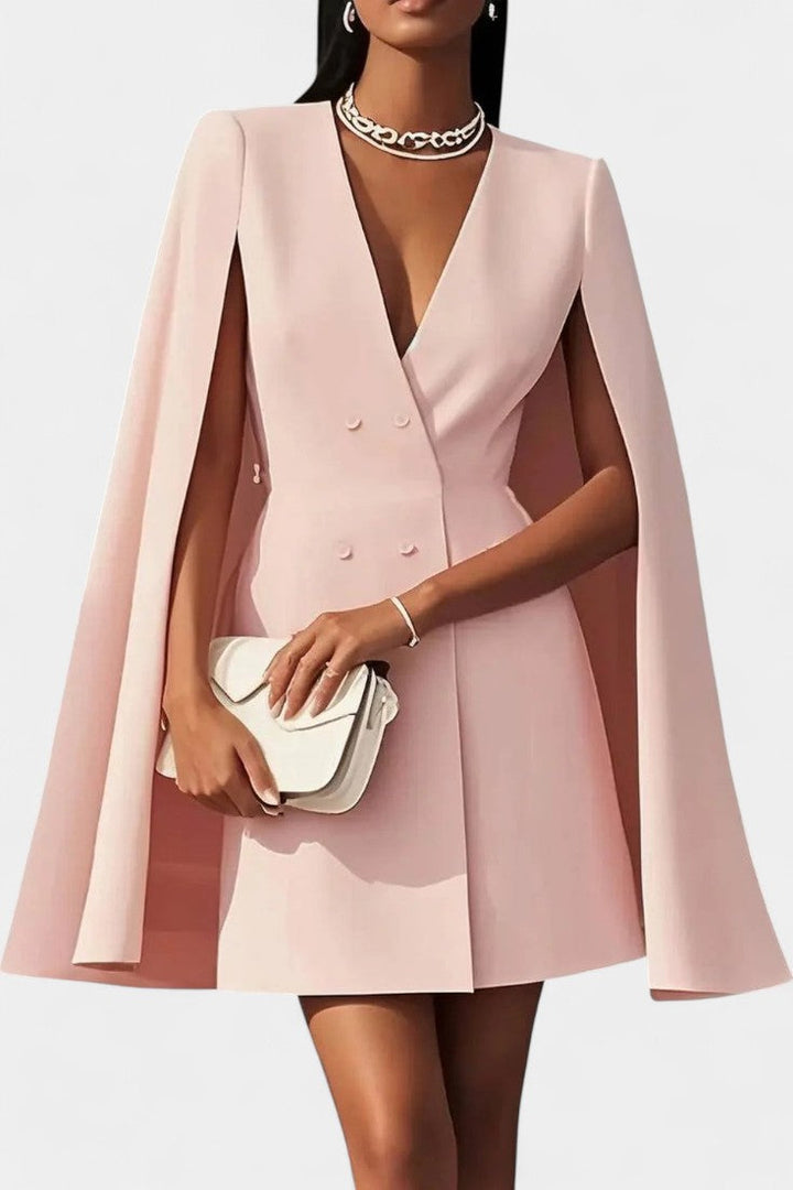 Margot | Elegant Cape-Sleeve Blazer Dress