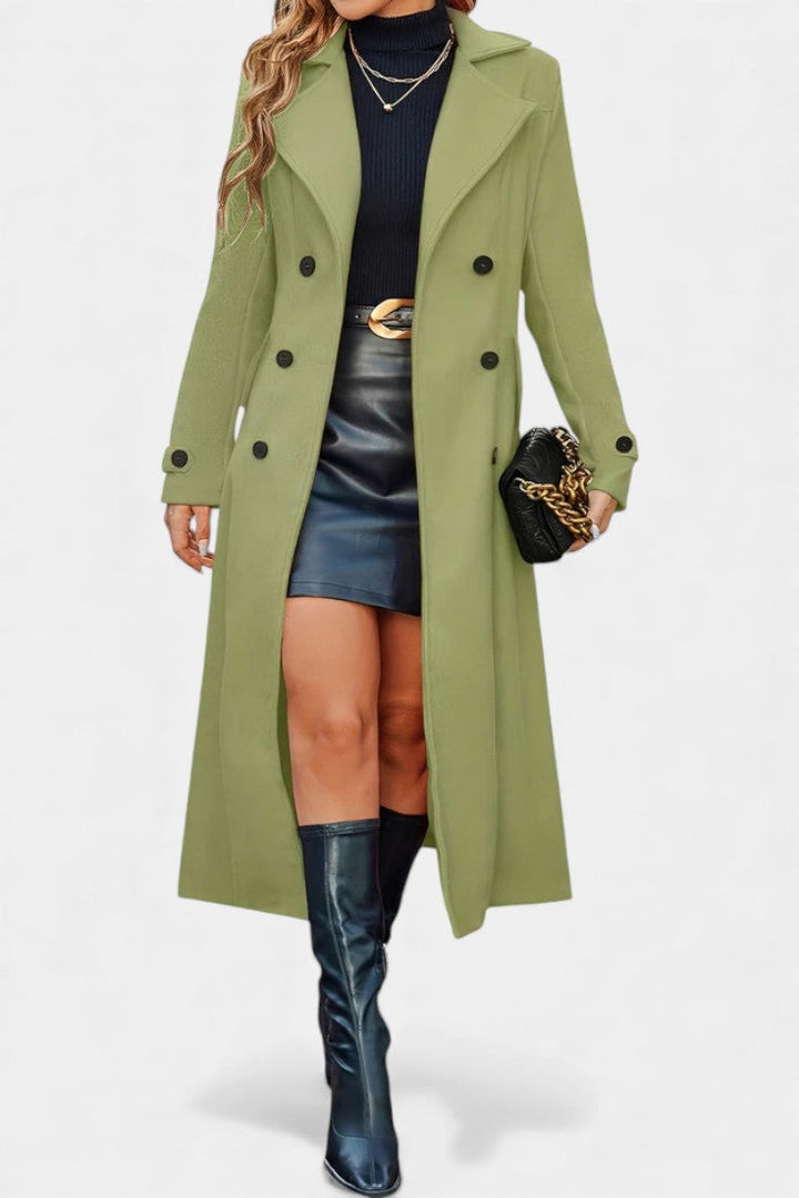 Genevra | Tailored Double-Breasted Long Coat