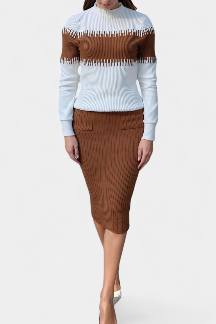 Yolanda | Color-Block Two-Piece Set