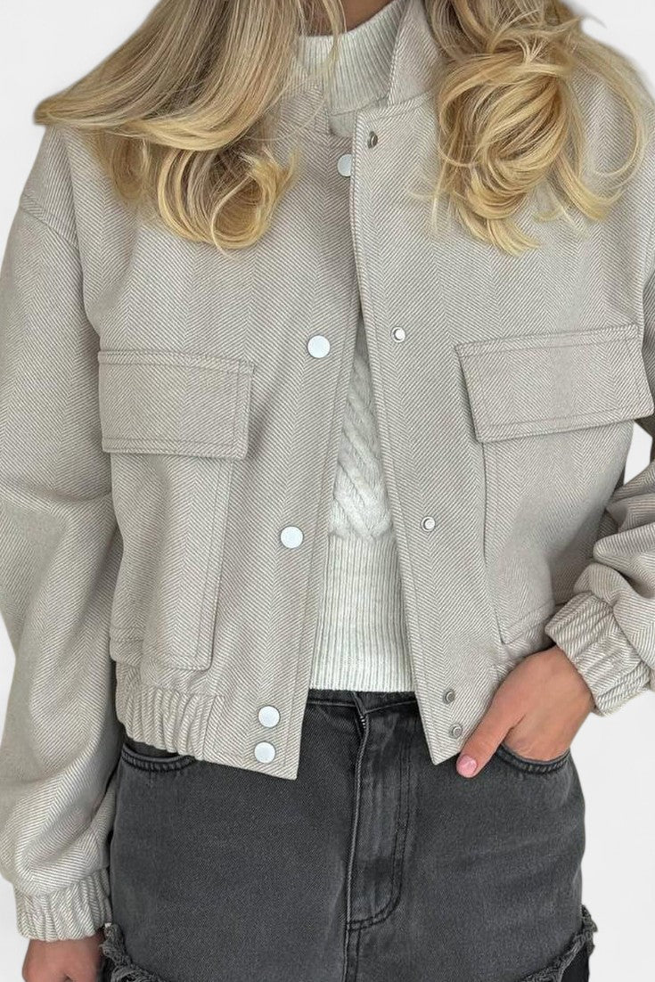 Paige | Cropped Bomber Jacket