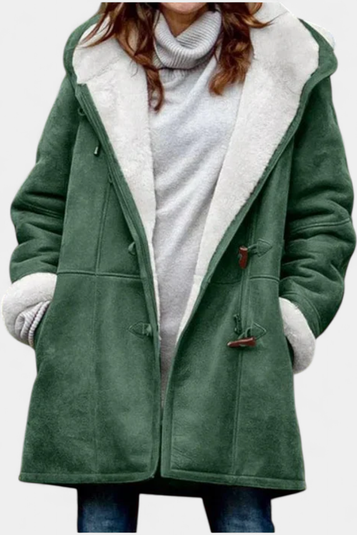 Delphinia | Cozy Hooded Toggle Coat