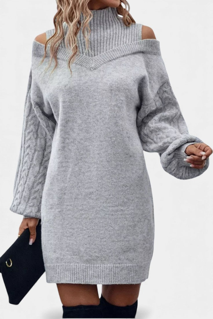 Aubrey | Cold-Shoulder Sweater Dress
