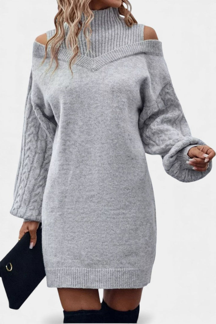 Aubrey | Cold-Shoulder Sweater Dress