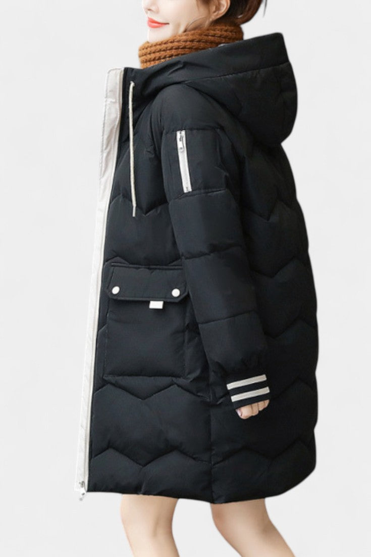 Lucille | Hooded Quilted Longline Coat