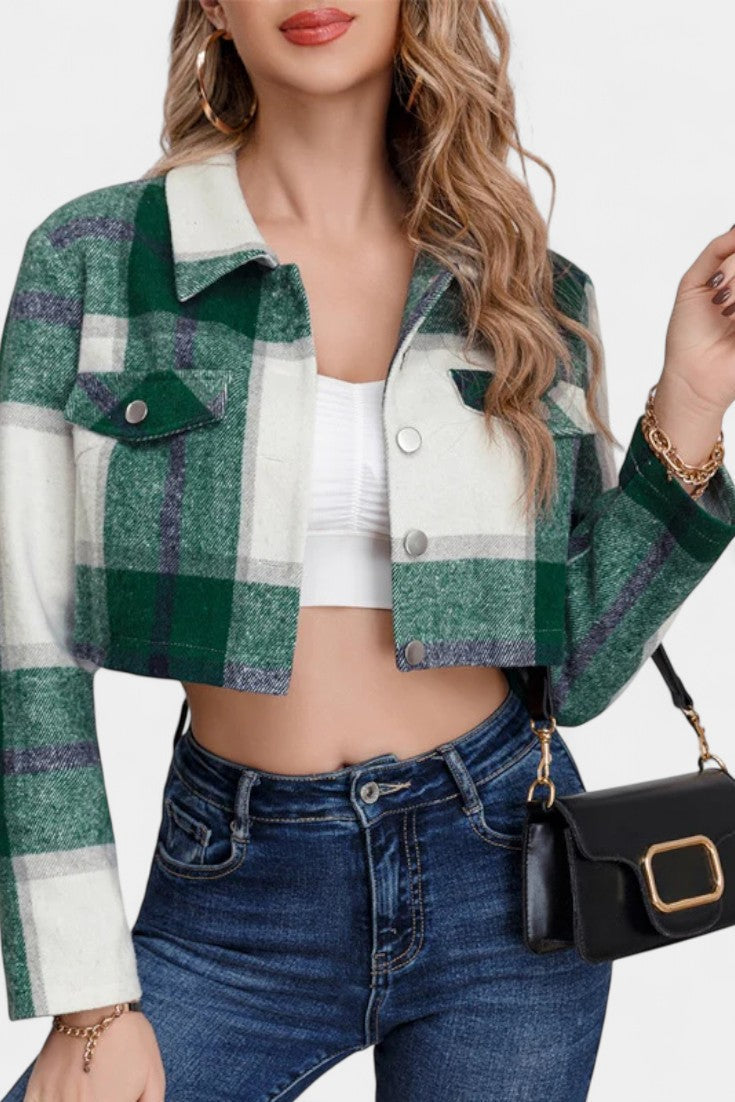Matilda | Cropped Button-Front Jacket