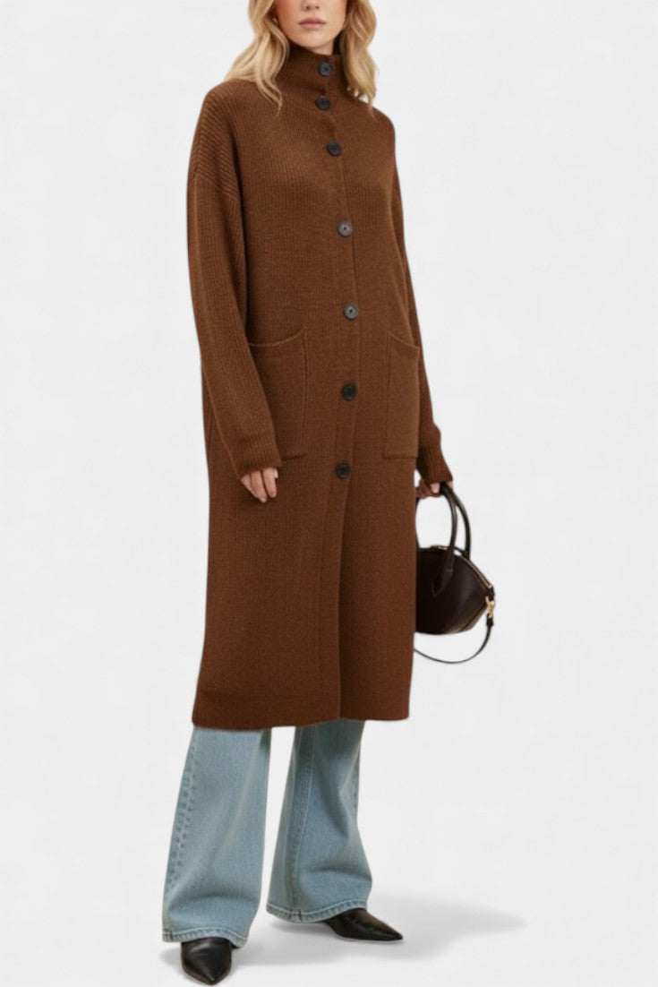 Francine | Longline Turtleneck Coat