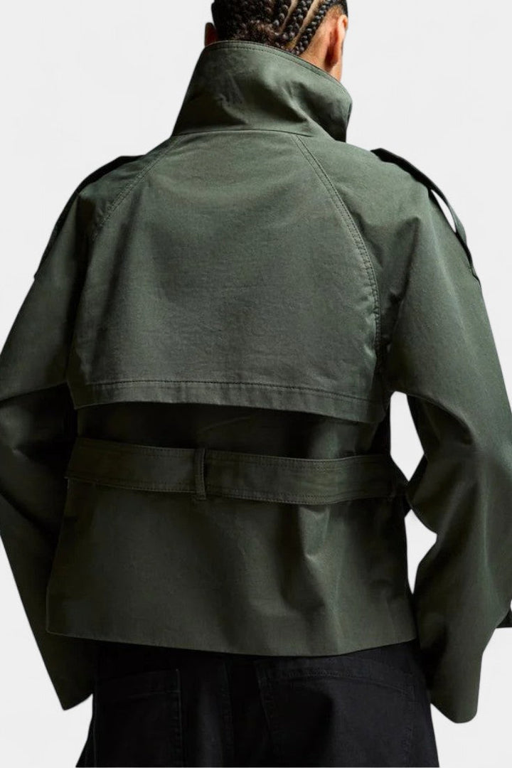 Rosalind | High-Collar Belted Trench Coat