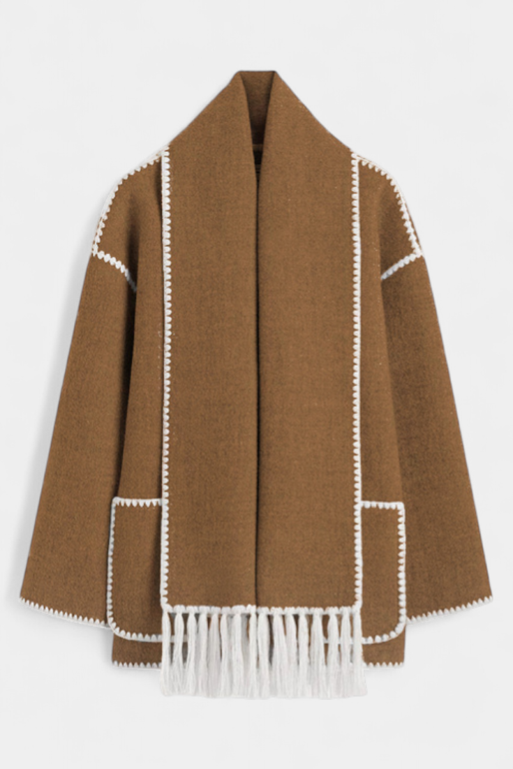 Solene | Scarf-Collar Wrap Coat