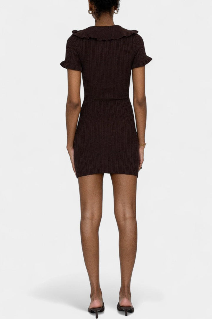 Nell | Ribbed Collared Knit Dress
