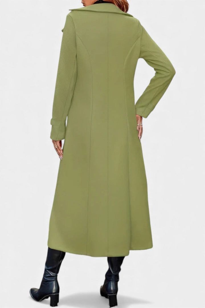 Rosemarie | Long Double-Breasted Coat with Notched Lapels