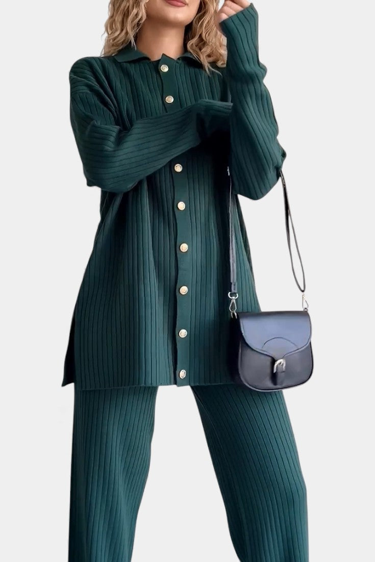 Eveline | Ribbed Two-Piece Set