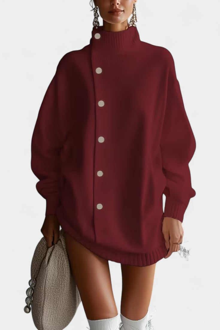Sybil | Relaxed High-Neck Cardigan