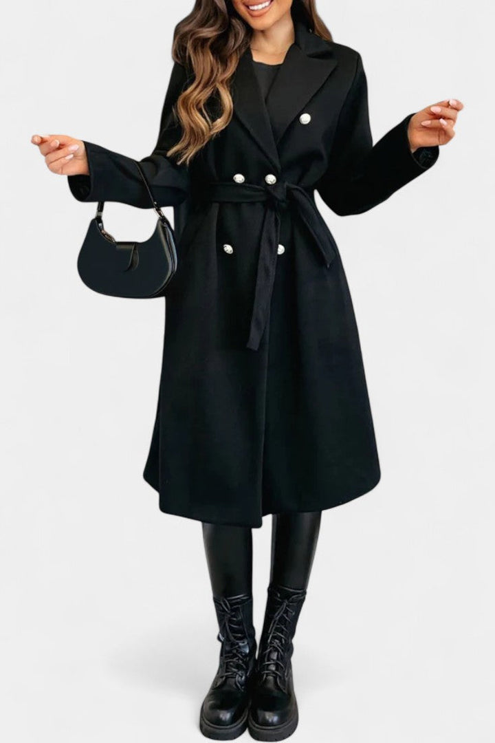 Simone | Double-Breasted Belted Coat