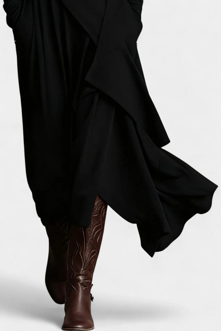 Genevieve | Draped Asymmetrical Maxi Dress