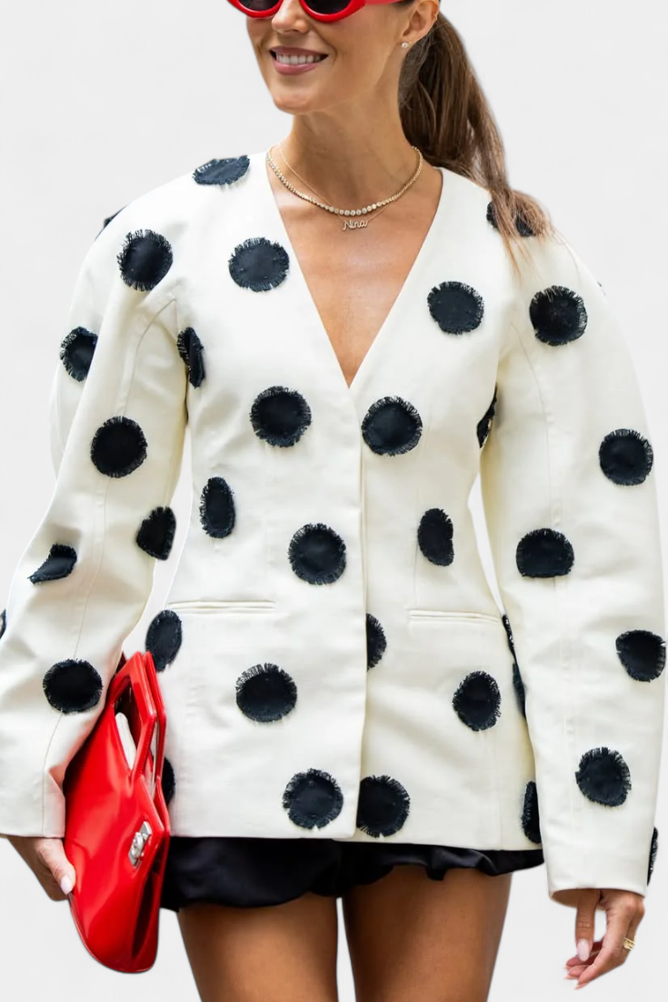 Lorna | Tailored Polka Dot Blazer