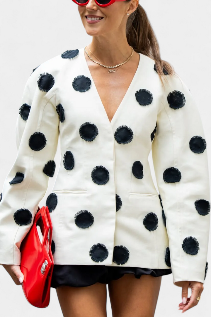 Lorna | Tailored Polka Dot Blazer