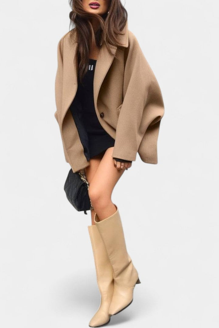 Thora | Draped Batwing Coat
