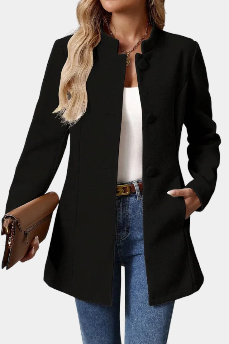 Vivian | Stand-Collar Longline Coat